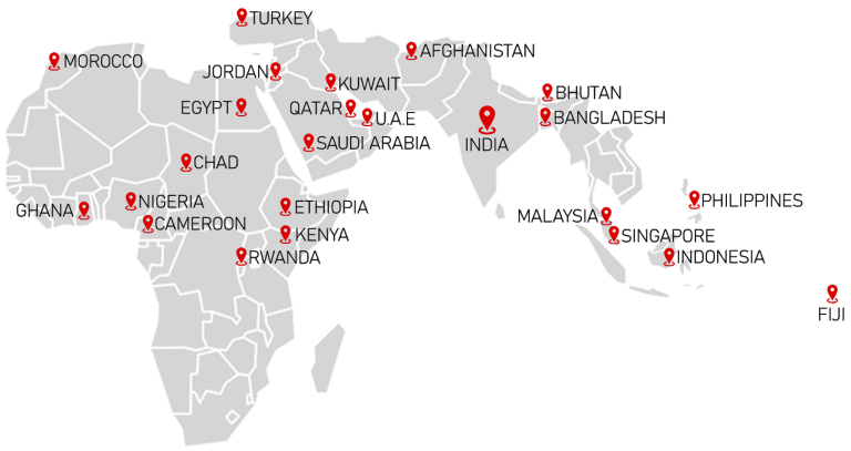 MediaGuru location map on the world